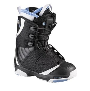 Salomon Black and Blue Snowboard Boots